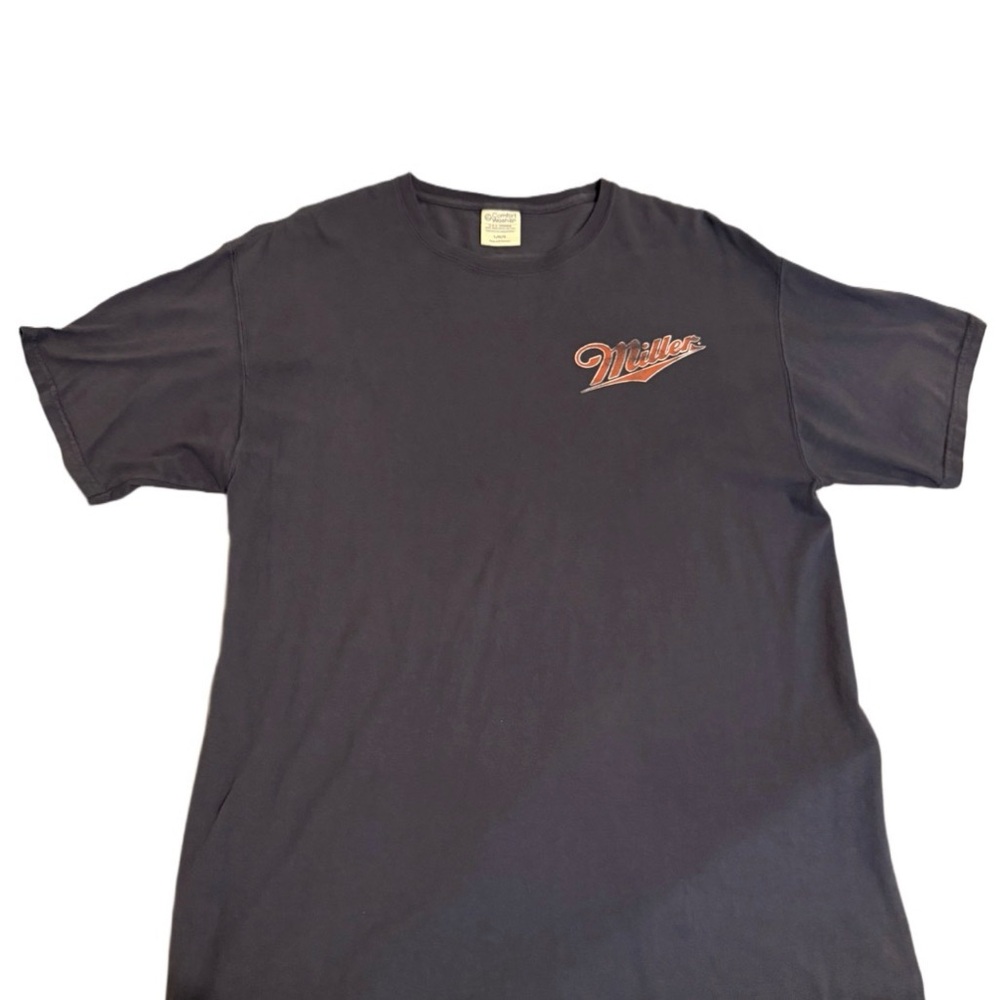 Miller Milwaukee Beer Graphic T-Shirt Comfort Wash Navy Brewery Tee Men’s L